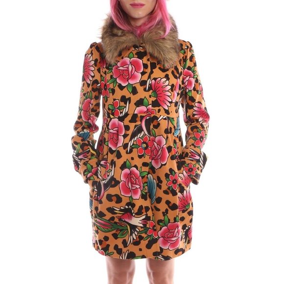 Iron Fist Jackets & Blazers - Sale! Iron Fist Leopard Fur rockabilly punk rocker  coat